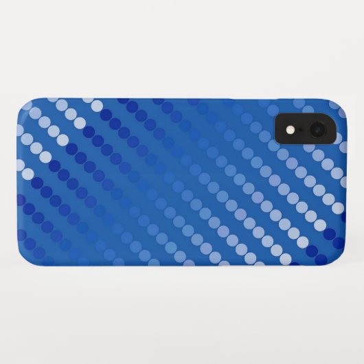Coques Case-Mate iPhone Points satinés - tons bleu acier (Dos (Horizontal))
