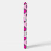 Coques Case-Mate iPhone Points tournés, fuchsia, gris et rose (Verso / Droite)