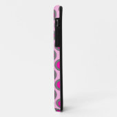 Coques Case-Mate iPhone Points tournés, fuchsia, gris et rose (Dos/Gauche)