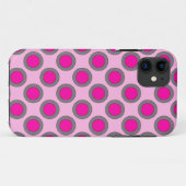Coques Case-Mate iPhone Points tournés, fuchsia, gris et rose (Dos (Horizontal))