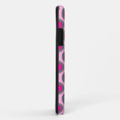 Coques Case-Mate iPhone Points tournés, fuchsia, gris et rose (Dos/Droite)