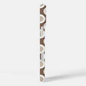 Coques Case-Mate iPhone Points tournés rétro, tons taupe (Verso / Droite)