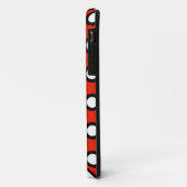 Coques Case-Mate iPhone Points tournés rétros, rouge, noir et blanc (Dos/Gauche)
