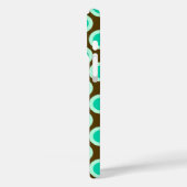 Coques Case-Mate iPhone Points tournés vers l'arrière, brun et turquoise (Verso / Gauche)