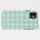 Coques Case-Mate iPhone Points verts bleus (Dos (Horizontal))