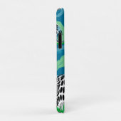 Coques Case-Mate iPhone Points verts et bleus, noirs et blancs Sage Abstra (Dos/Droite)