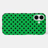 Coques Case-Mate iPhone Points verts et noirs (Verso (horizontal))