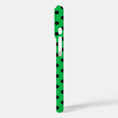 Coques Case-Mate iPhone Points verts et noirs (Verso / Gauche)