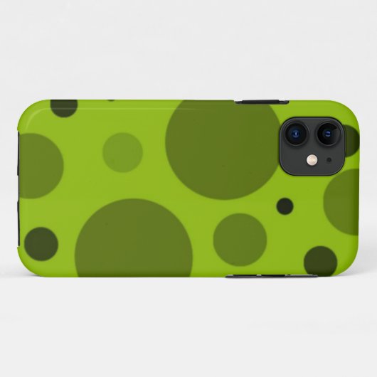 Coques Case-Mate iPhone Points verts rétro (Dos (Horizontal))