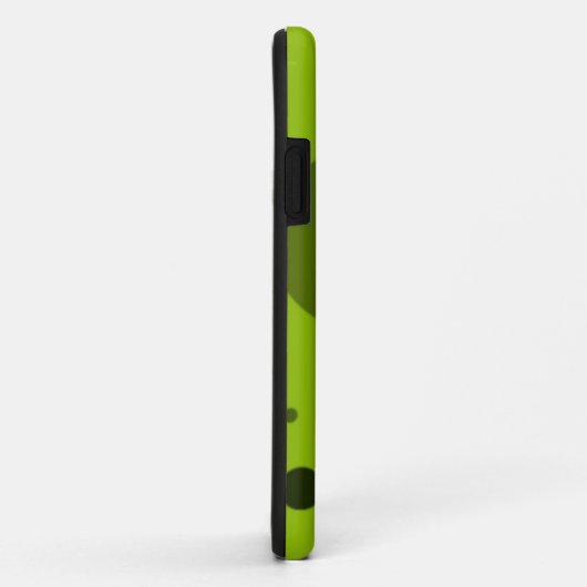 Coques Case-Mate iPhone Points verts rétro (Dos/Droite)