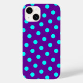 Coques Case-Mate iPhone Pois aqua et violet (Verso)