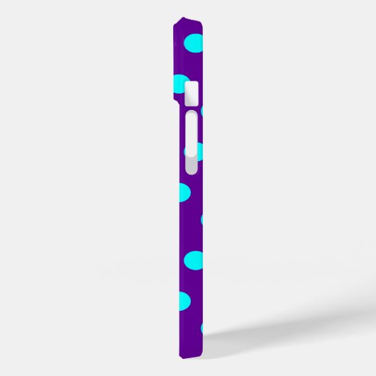 Coques Case-Mate iPhone Pois aqua et violet (Verso / Gauche)