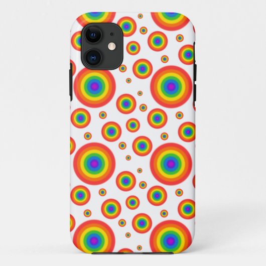 Coques Case-Mate iPhone Pois arc-en-ciel (Dos)