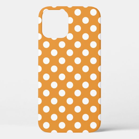 Coques Case-Mate iPhone Pois blancs sur ambre (Verso)