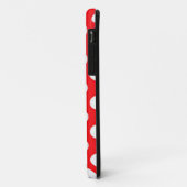 Coques Case-Mate iPhone Pois blancs sur Arrière - plan rouge (Dos/Gauche)