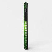 Coques Case-Mate iPhone Pois blancs sur Arrière - plan vert (Dos/Gauche)