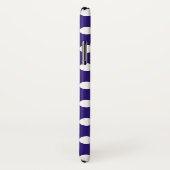 Coques Case-Mate iPhone Pois blancs sur bleu foncé (Dos/Droite)