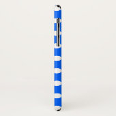 Coques Case-Mate iPhone Pois blancs sur bleu royal (Dos/Gauche)