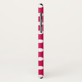 Coques Case-Mate iPhone Pois blancs sur cerise (Dos/Gauche)