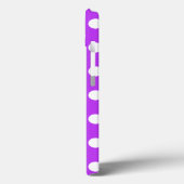 Coques Case-Mate iPhone Pois blancs sur Coque-Mate iPhone violet clair (Verso / Gauche)