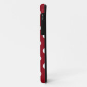 Coques Case-Mate iPhone Pois blancs sur Crimson Red (Dos/Gauche)