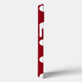 Coques Case-Mate iPhone Pois blancs sur Crimson Red (Verso / Droite)