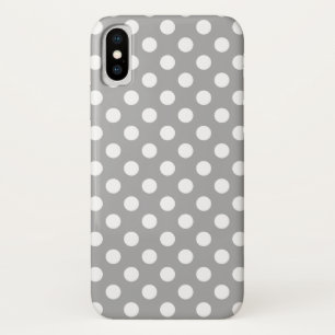 Case-Mate iPhone Case Pois blancs sur gris