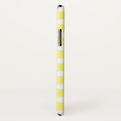 Coques Case-Mate iPhone Pois blancs sur jaune citron (Dos/Droite)