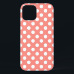Coques Pour iPhone Pois blancs sur la pêche<br><div class="desc">Pois blancs sur la pêche</div>