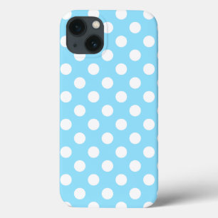 Case-Mate iPhone Case Pois blancs sur le bleu pâle Coque-Mate iPhone cas