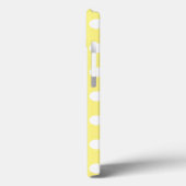 Coques Case-Mate iPhone Pois blancs sur le jaune citron Coque-Mate iPhone  (Verso / Gauche)