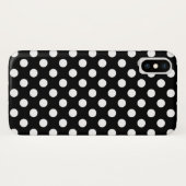Coques Case-Mate iPhone Pois blancs sur noir (Dos (Horizontal))