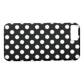 Coques Case-Mate iPhone Pois blancs sur noir (Dos (Horizontal))