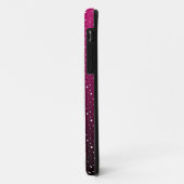 Coques Case-Mate iPhone Pois blancs sur pourpre et dégradé noir. (Dos/Gauche)
