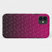 Coques Case-Mate iPhone Pois blancs sur pourpre et dégradé noir. (Dos (Horizontal))