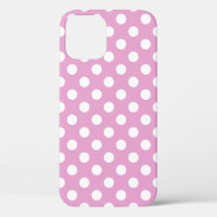 Pois blancs sur rose pâle