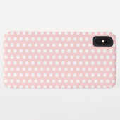 Coques Case-Mate iPhone Pois blancs sur rose pâle (Dos (Horizontal))