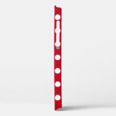 Coques Case-Mate iPhone Pois blancs sur rouge (Verso / Gauche)