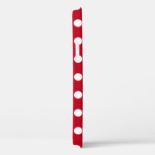 Coques Case-Mate iPhone Pois blancs sur rouge (Verso / Droite)