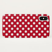 Coques Case-Mate iPhone Pois blancs sur rouge (Dos (Horizontal))
