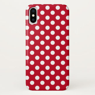 Etui iPhone Case-Mate Pois blancs sur rouge