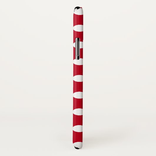 Coques Case-Mate iPhone Pois blancs sur rouge (Dos/Droite)