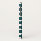 Coques Case-Mate iPhone Pois blancs sur turquoise (Dos/Gauche)