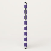 Coques Case-Mate iPhone Pois blancs sur ultra violet (Dos/Gauche)