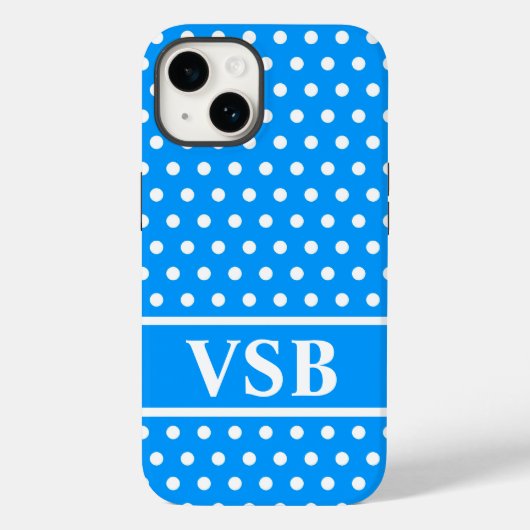 Coques Case-Mate iPhone Pois bleu clair (Verso)