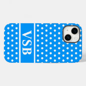 Coques Case-Mate iPhone Pois bleu clair (Verso (horizontal))