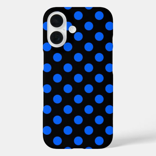 Coques Case-Mate iPhone Pois bleu et noir (Verso)