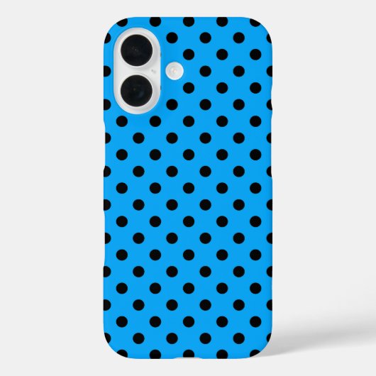Coques Case-Mate iPhone Pois bleu et noir (Verso)