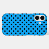 Coques Case-Mate iPhone Pois bleu et noir (Verso (horizontal))