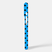 Coques Case-Mate iPhone Pois bleu et noir (Verso / Gauche)